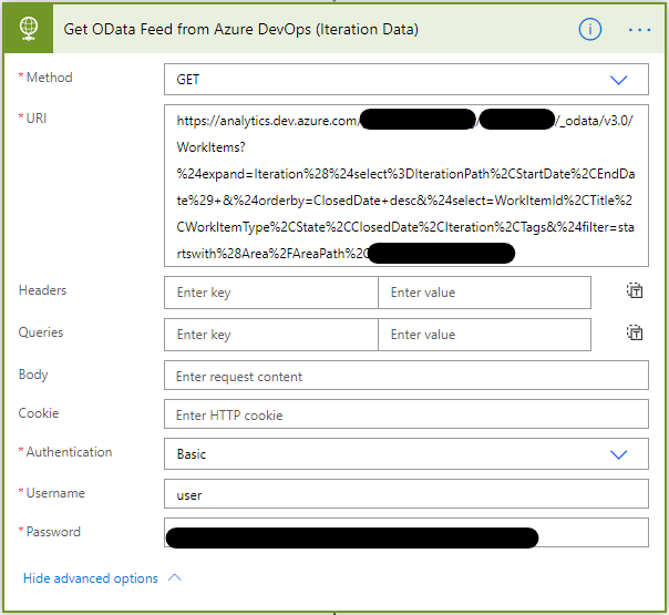 Getting Azure DevOps Analytics OData